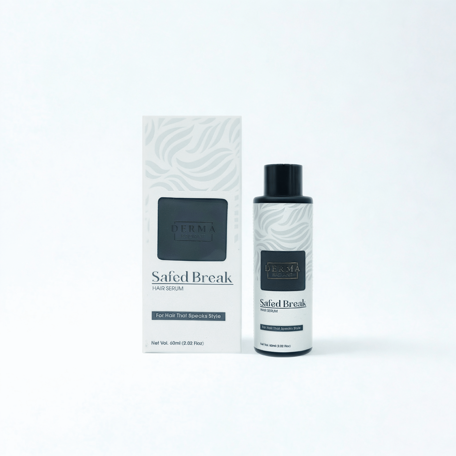 Derma Radiant Safed Break Hair Serum – Nourishing Anti-Grey Hair Serum | Reduces Premature Greying, Strengthens Hair Roots & Adds Shine | For All Hair Types | 60ml